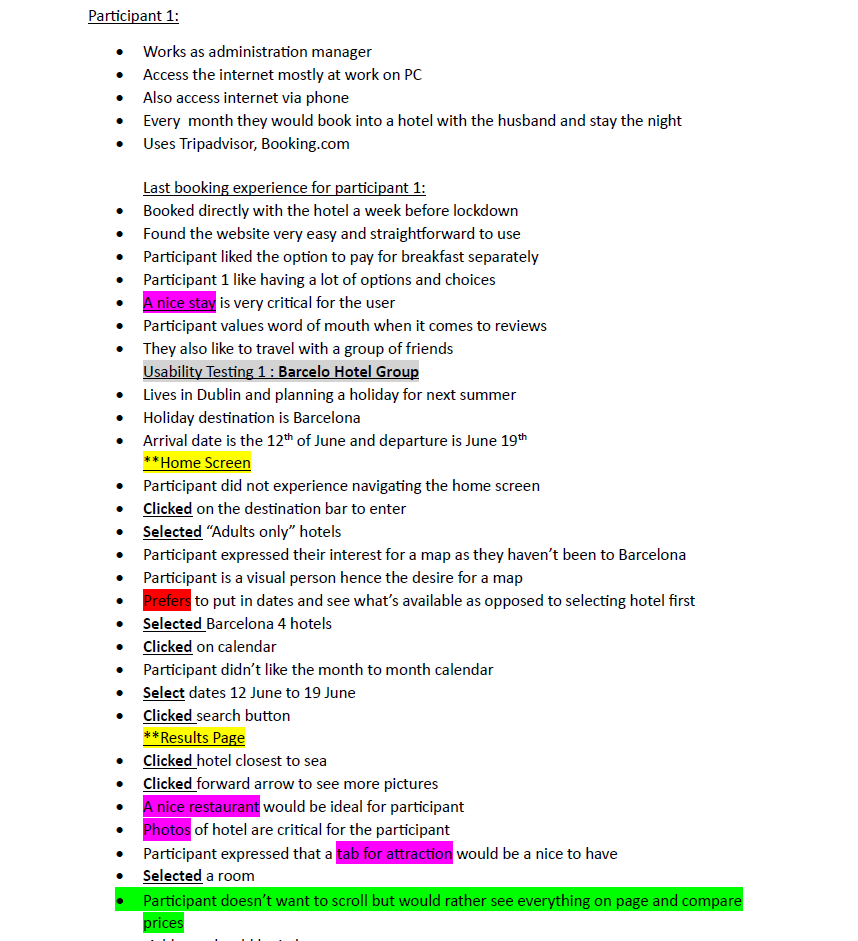 User Research Notes 1